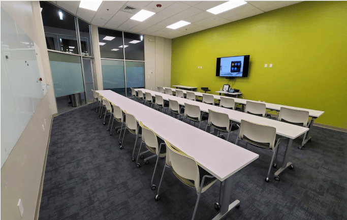 A back-view photograph of the Kollsman Collaboration room.