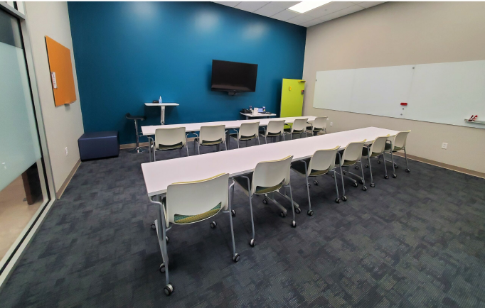A back-view photograph of the Trophy Collaboration room.